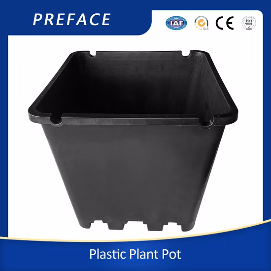 卸売 25L 30L 5 ガロン屋外温室庭の花ブルーベリー黒白ラウンド正方形保育園大型プラスチック植木鉢